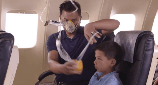 Oxygen Mask on Plane