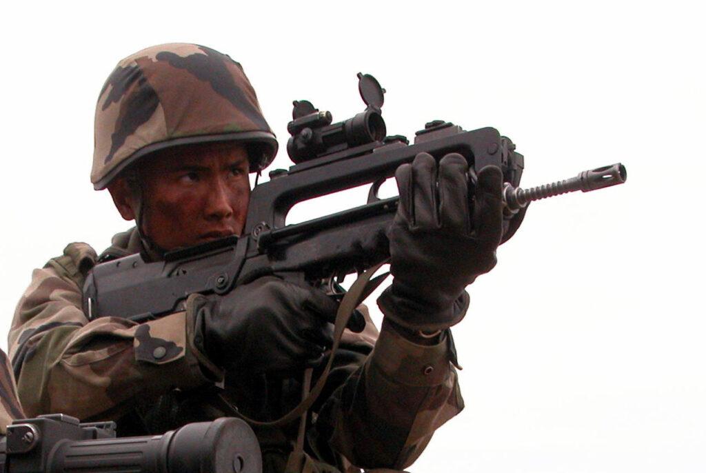 Foreign Legionnaire with a FAMAS