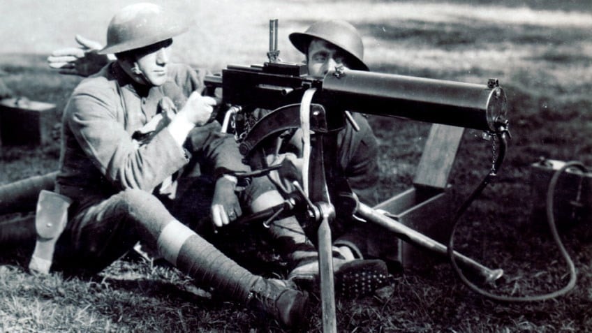 American Doughboys with a Browning M1917