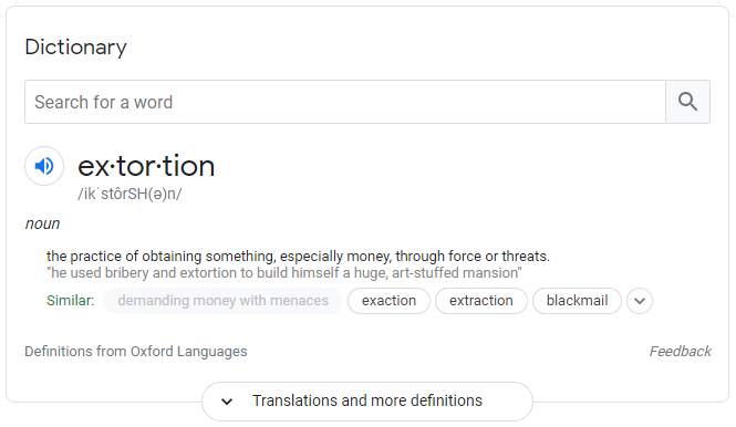 extortion def