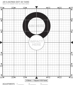 Product Image for Chris Sajnog 25 Yard Sight-in Targets, Red Dot