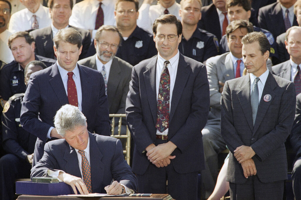 Clinton signing the AR Ban