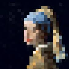 Girl with Pearl Earring Pixelated