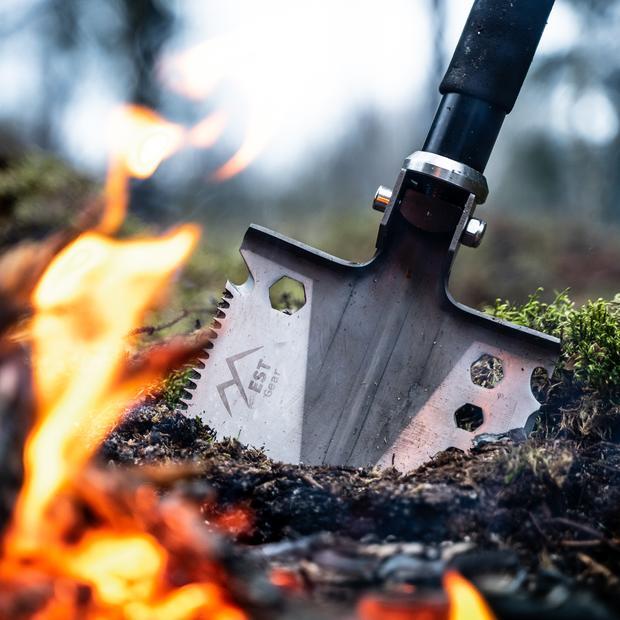 Survival Shovel with fire