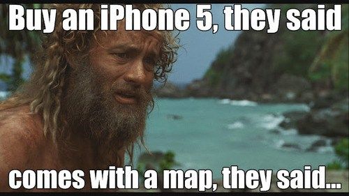 iPhone map meme