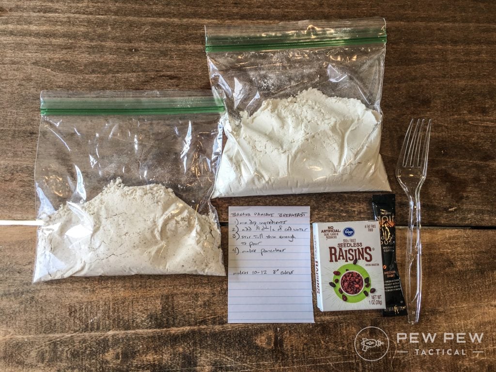 DIY MRE Banana Pancake Ingredients