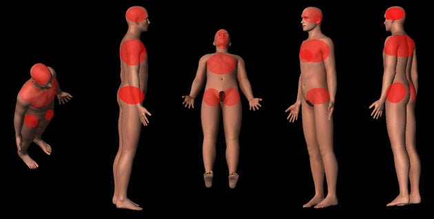 Center Mass at different angles (Moderno)