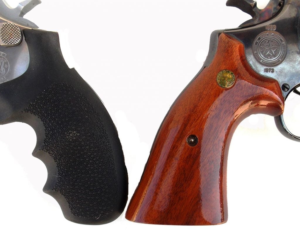 Smith and Wesson round butt vs square butt revolvers