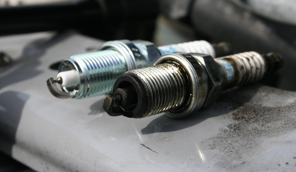 Spark plugs, old and new