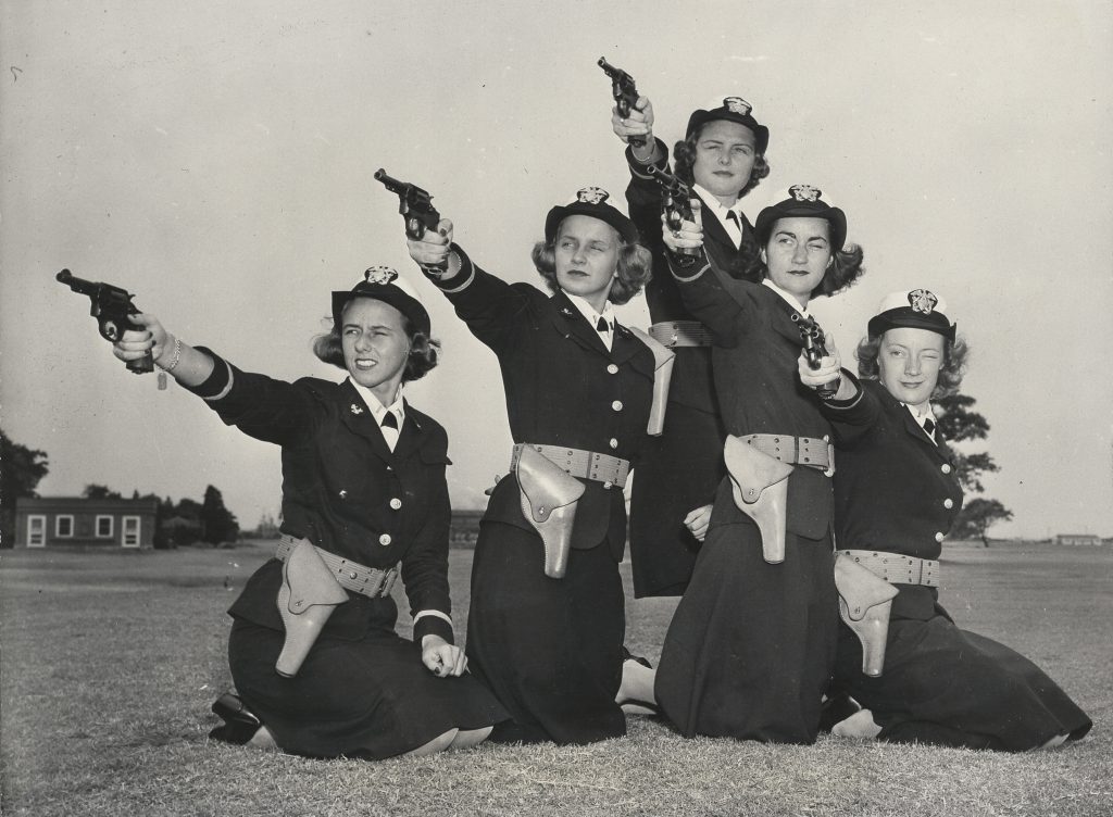 WWII Female WAVES practice with their Smith & Wesson .38 M&P Revolvers