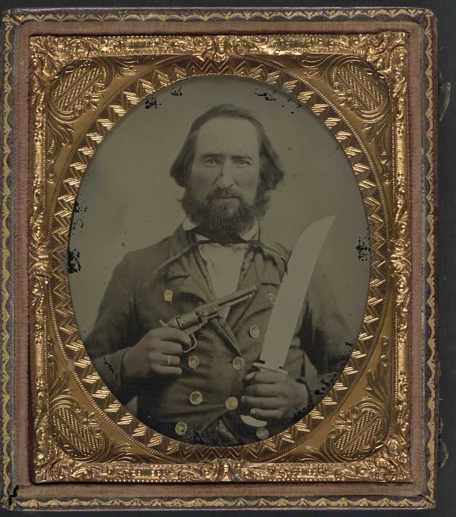 Confederate solider with Bowie
