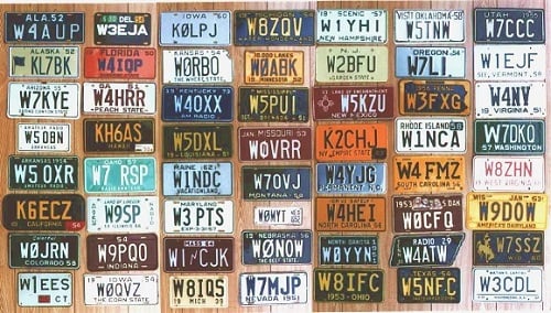 Custom Ham Callsign plates