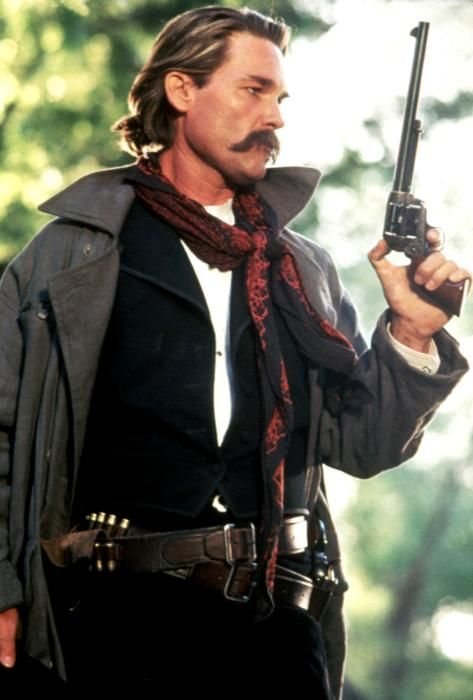 Kurt Russell as Wyatt Earp with the Buntline Special