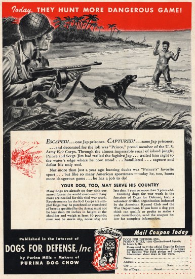 Purina ad wwii