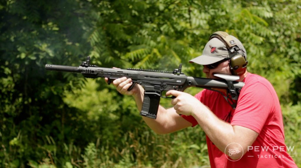 Video Review Omega Arms AR12 Budget AR Shotgun Pew Pew Tactical