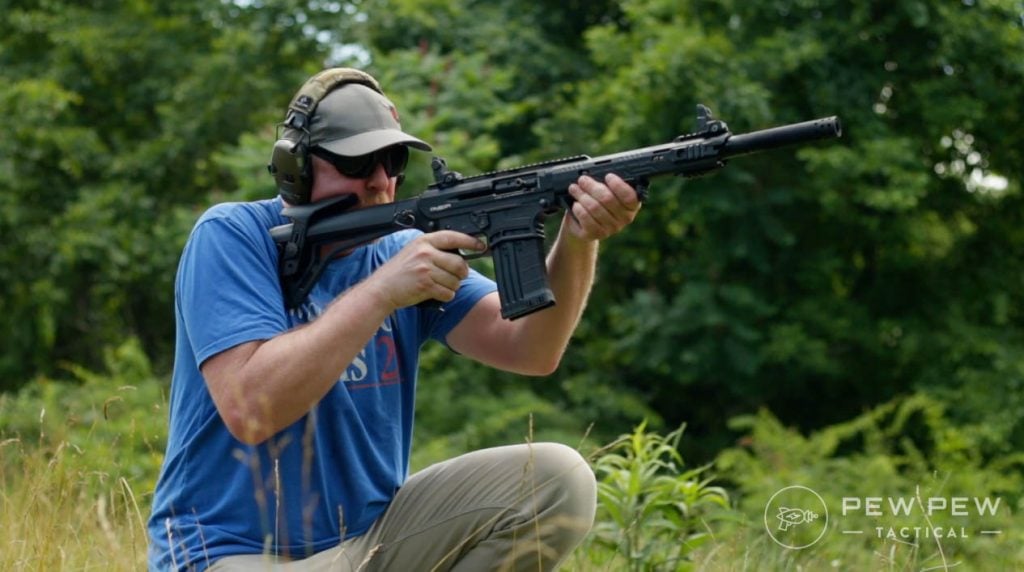 Video Review Omega Arms AR12 Budget AR Shotgun Pew Pew Tactical