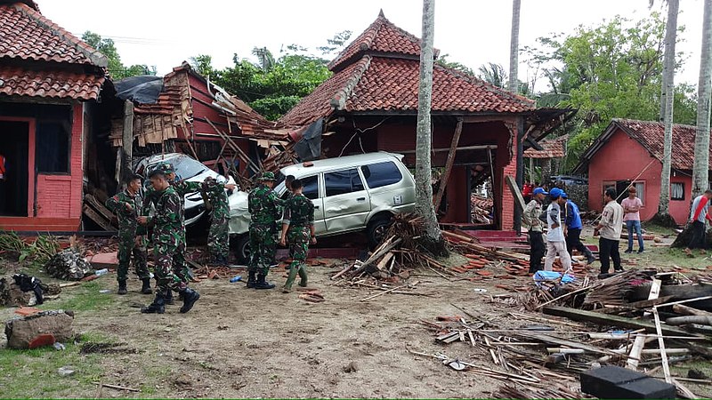 Rescue efforts after the Sunda straight Tsunami