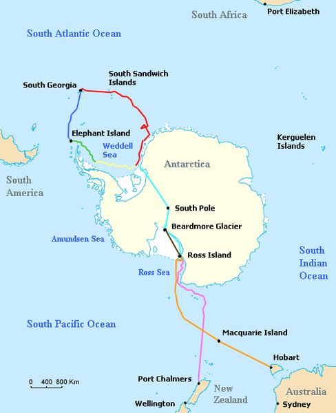 Shackleton Endurance Map