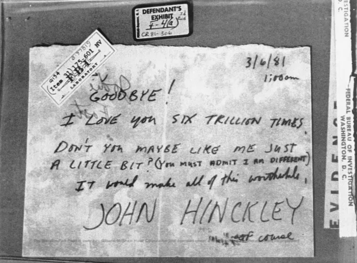 Hinckley Jr Love Note