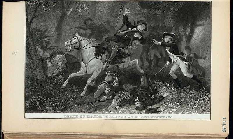 Death of Major Ferguson at Kings Mountain