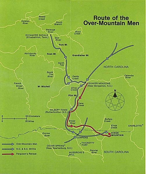 Route of the Overmountain Men