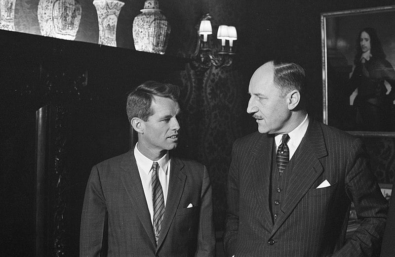 Robert F. Kennedy, then US Attorney General, with NATO Secretary Luns