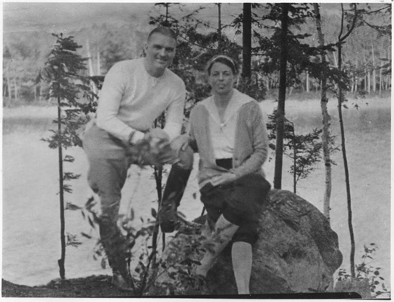 Eleanor Roosevelt and Earl Miller at Chazy Lake, New York in 1934