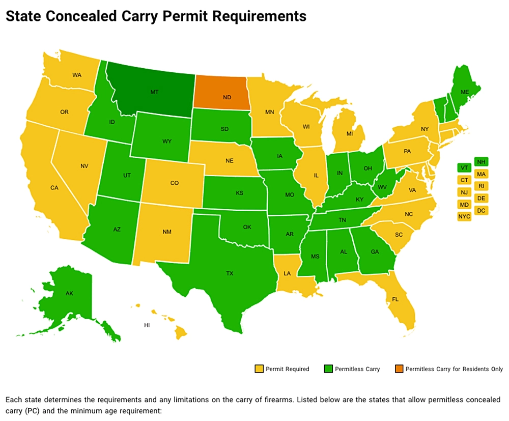 Best States For Gun Owners Most Pro 2A Locations Pew Pew Tactical