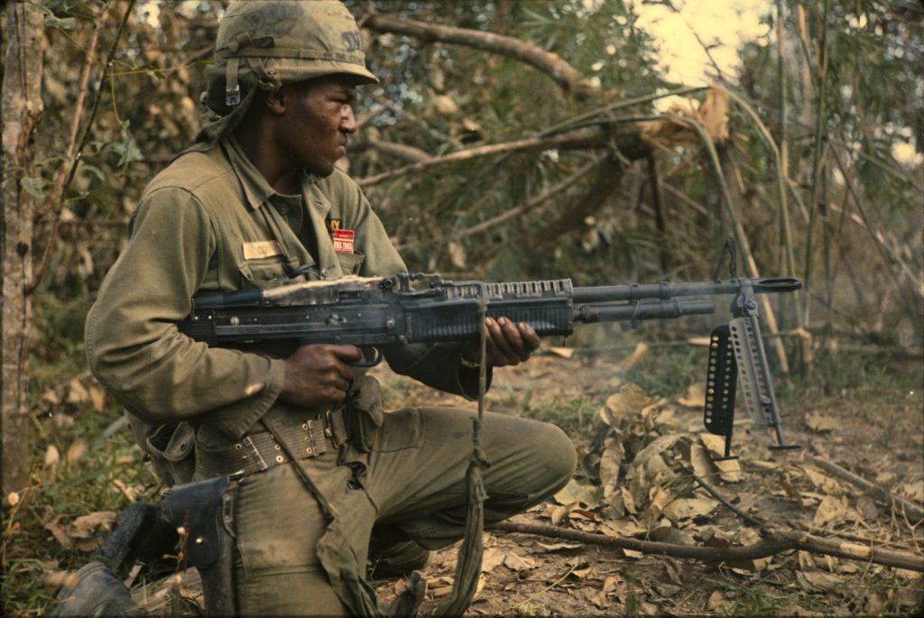 Marine firing M60 in Vietnam