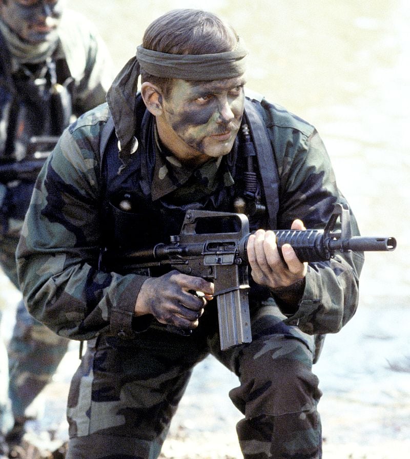 US Navy Seal with Colt Commando