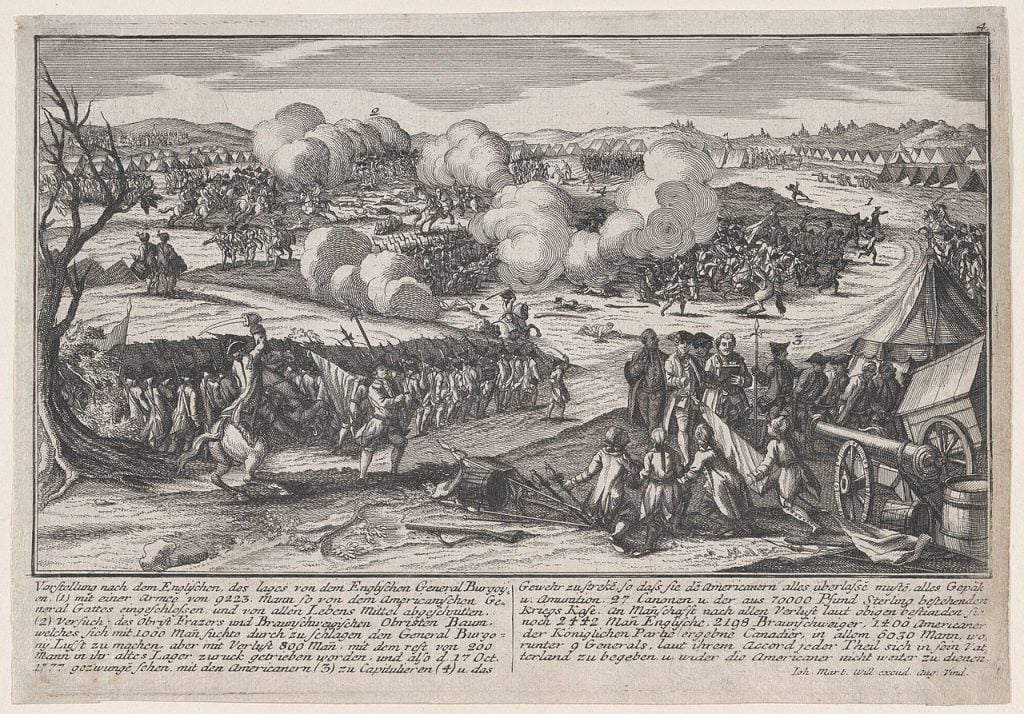 Battle of Saratoga by Johann Martin Will