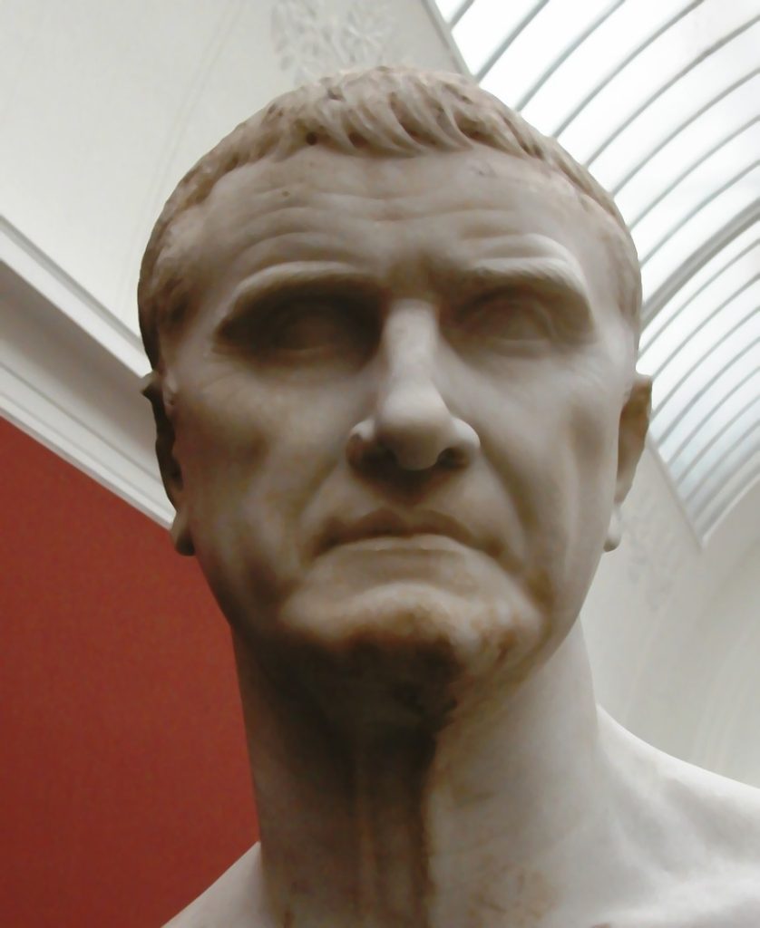 Late Roman Republic bust believed to depict Marcus Licinius Crassus, on display at the Glyptothek in Copenhagen