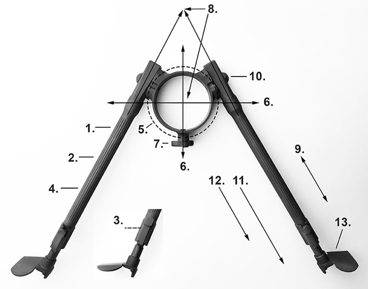 Product Image for Elite Iron REVOLUTION BIPOD Standard Steel Model