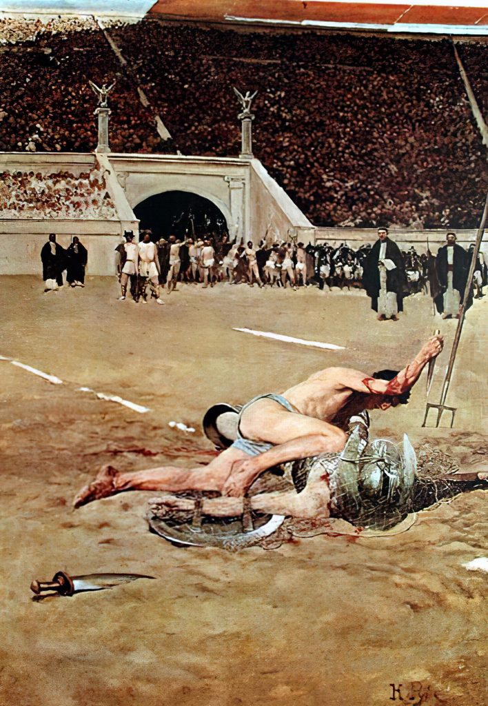 Roman Gladiators by Howard Pyle