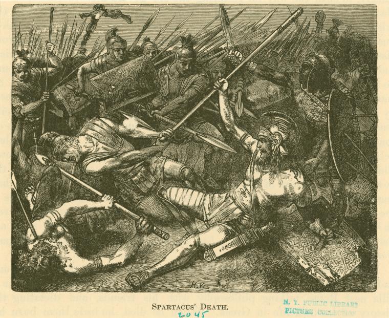 Spartacus' Death by Hermann Vogel