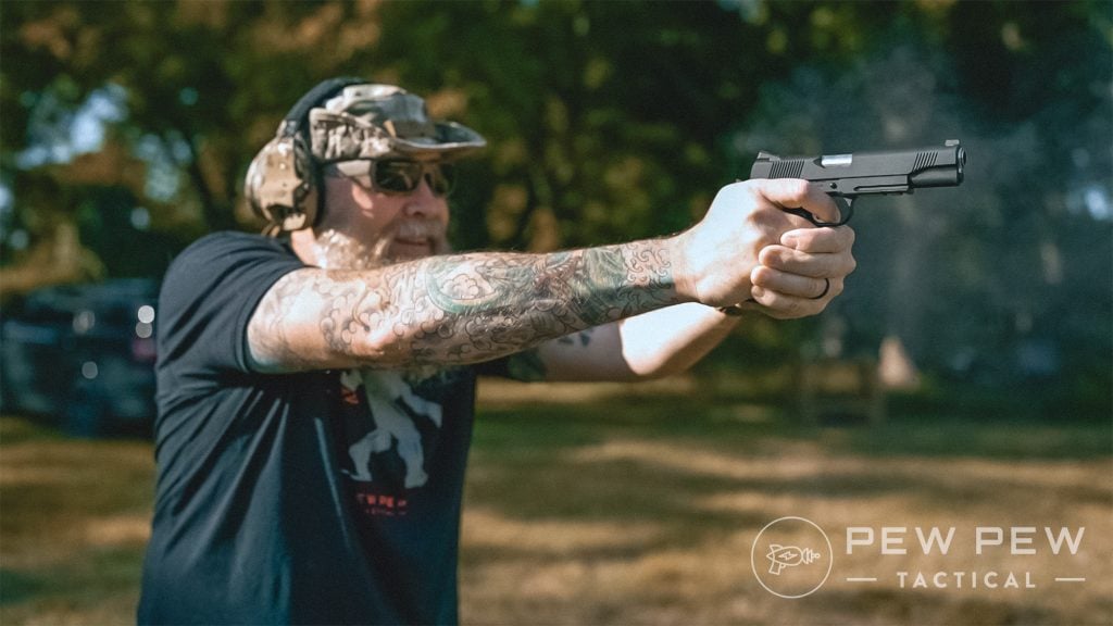 Sean Shooting a Wilson Combat 1911