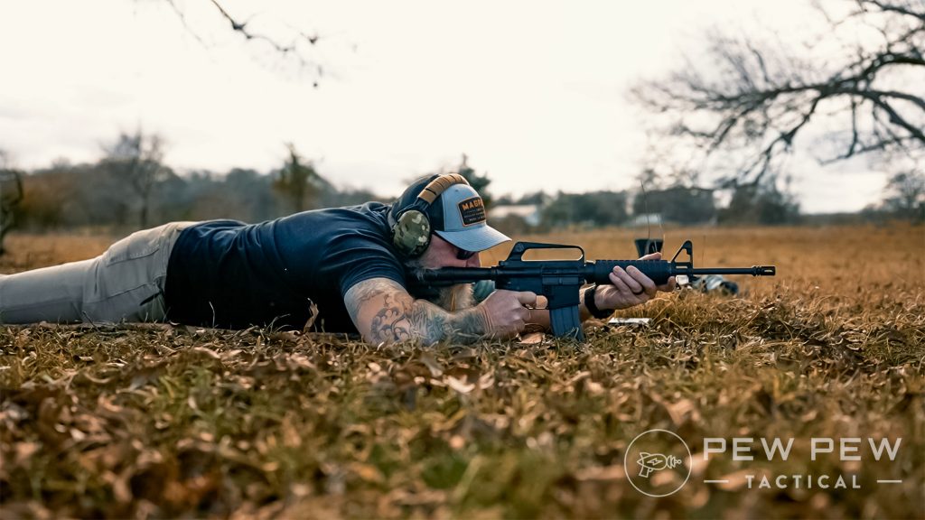 H&R 723 Carbine prone