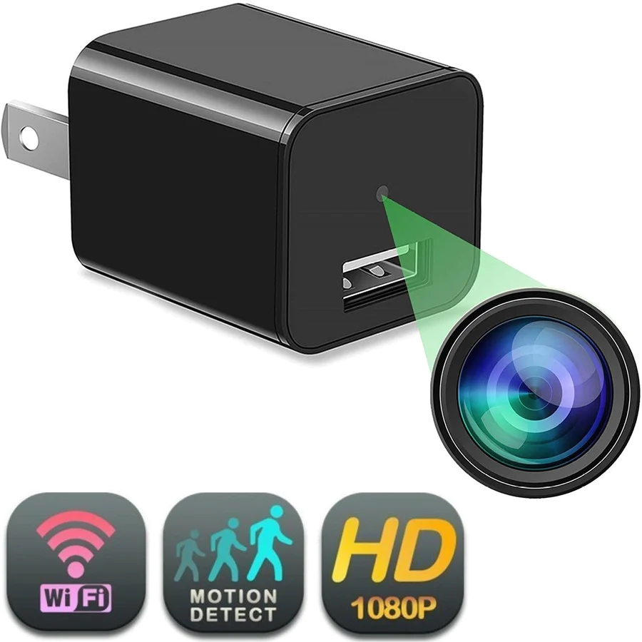 SpyWfi USB Wall Charger Motion Detection Hidden Camera