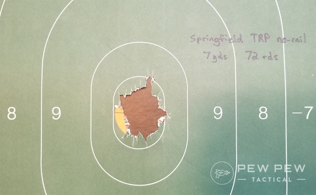 Springfield TRP 1911 72-round target