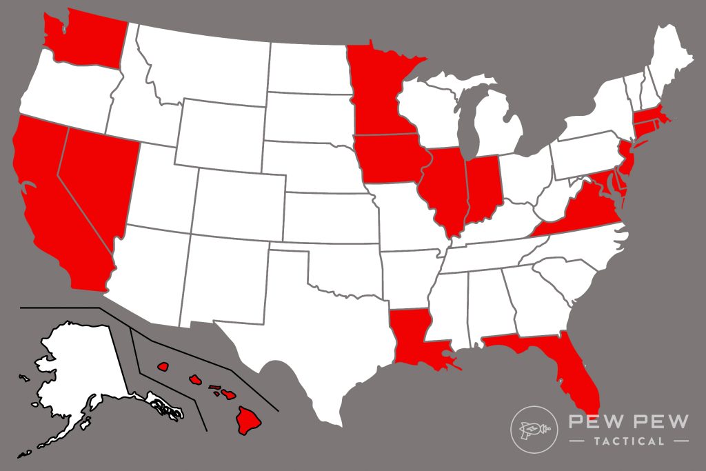 Bump Stock Ban Map