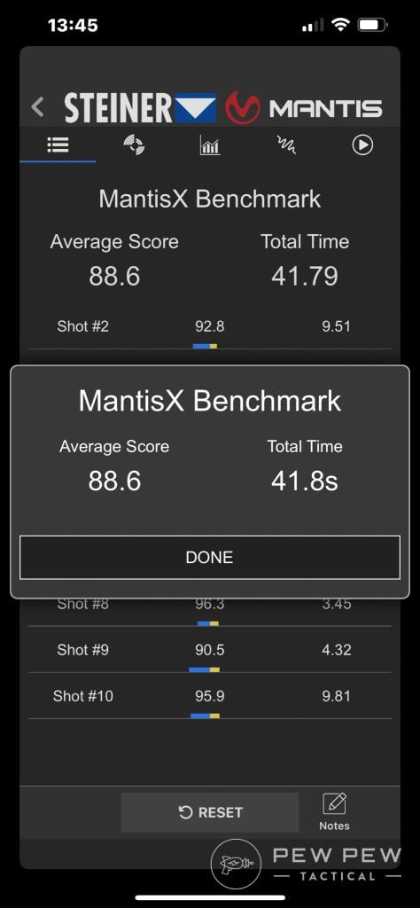 Mantis X benchmark