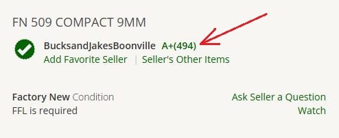 GunBroker Seller Rating