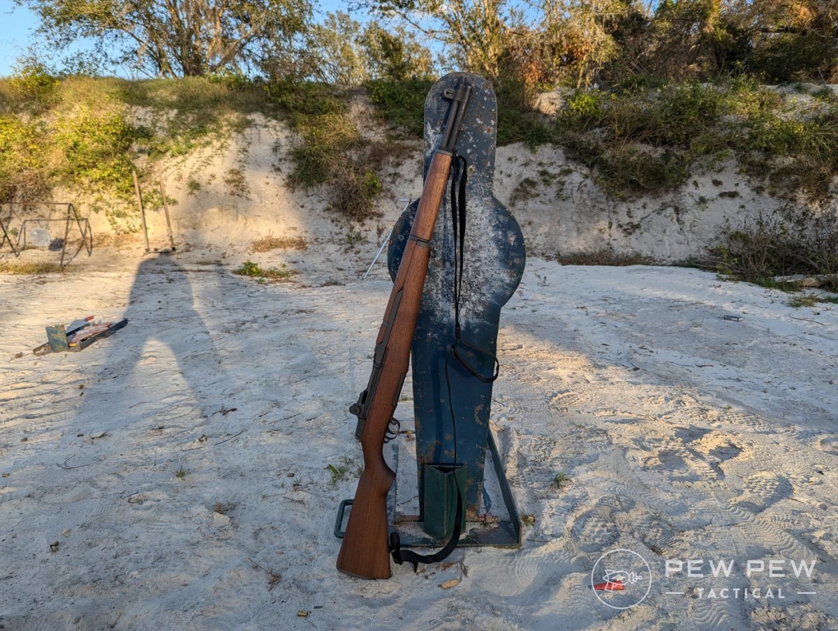 M1 Garand with steel target