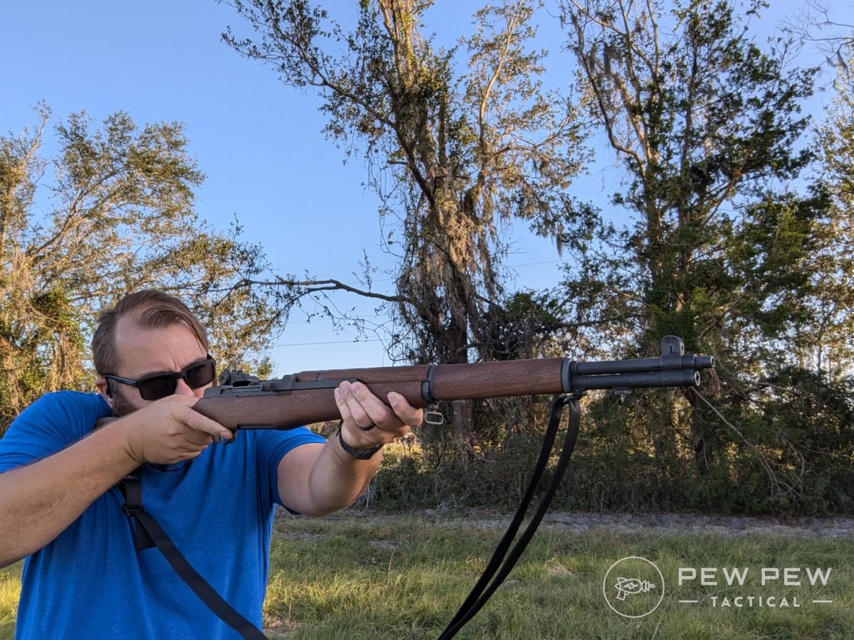 Travis shooting an M1 Garand 2