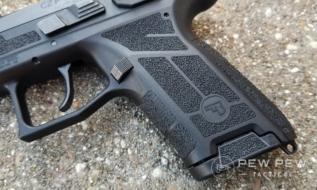 CZ P-09 C Nocturne grip texture