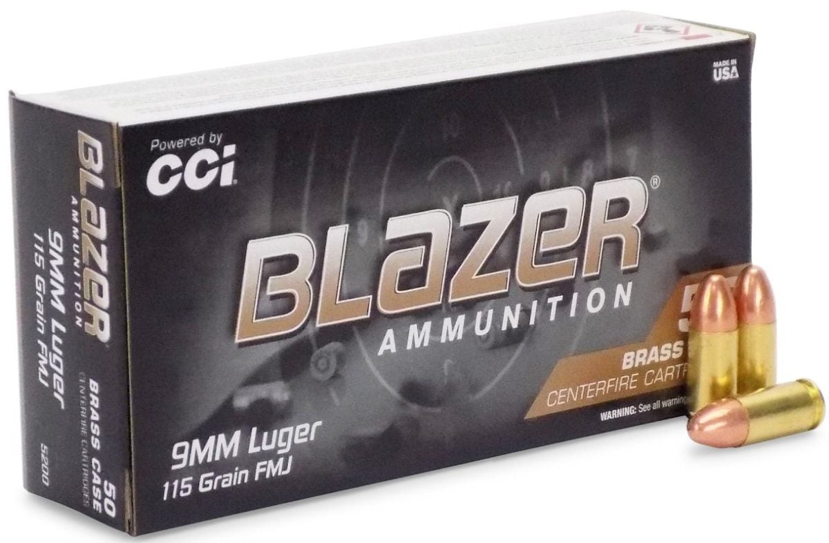 Product Image for Blazer 9mm Ammo 115gr FMJ