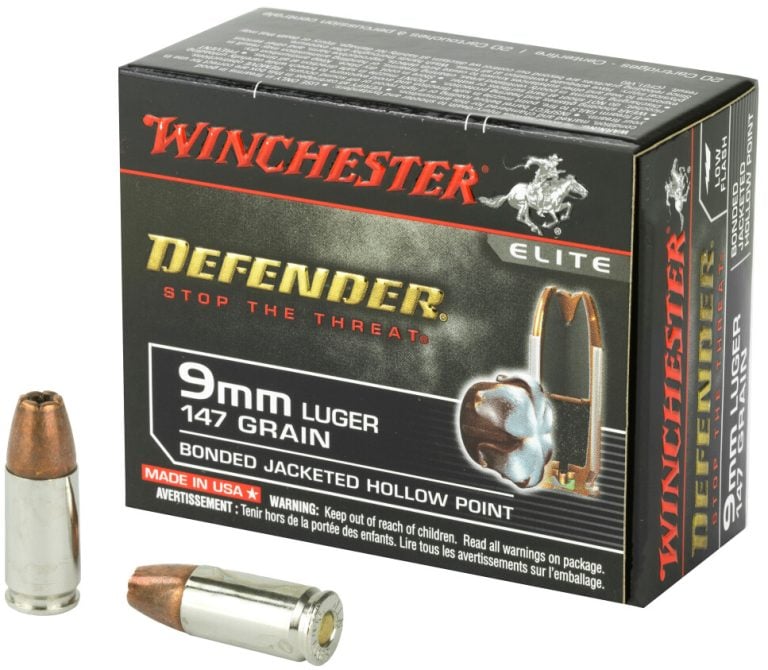 Product Image for Winchester Defender 9mm Ammo 147gr BJHP