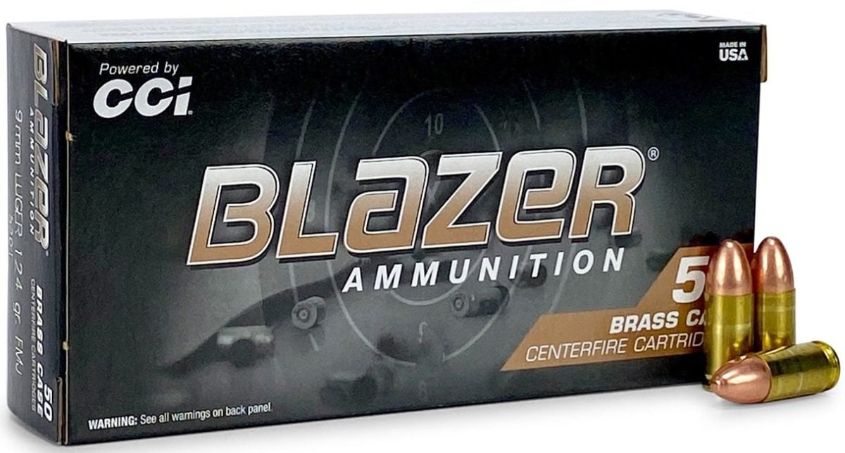 Product Image for Blazer 9mm Ammo 124gr FMJ